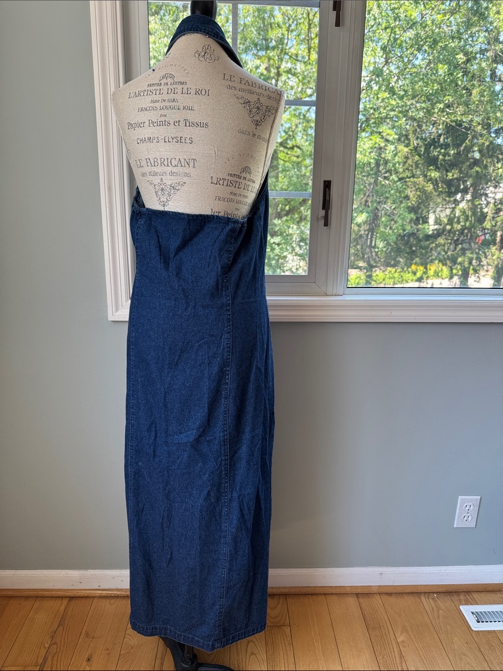 Blue Denim Button-Front Maxi Dress - Picture 7 of 11